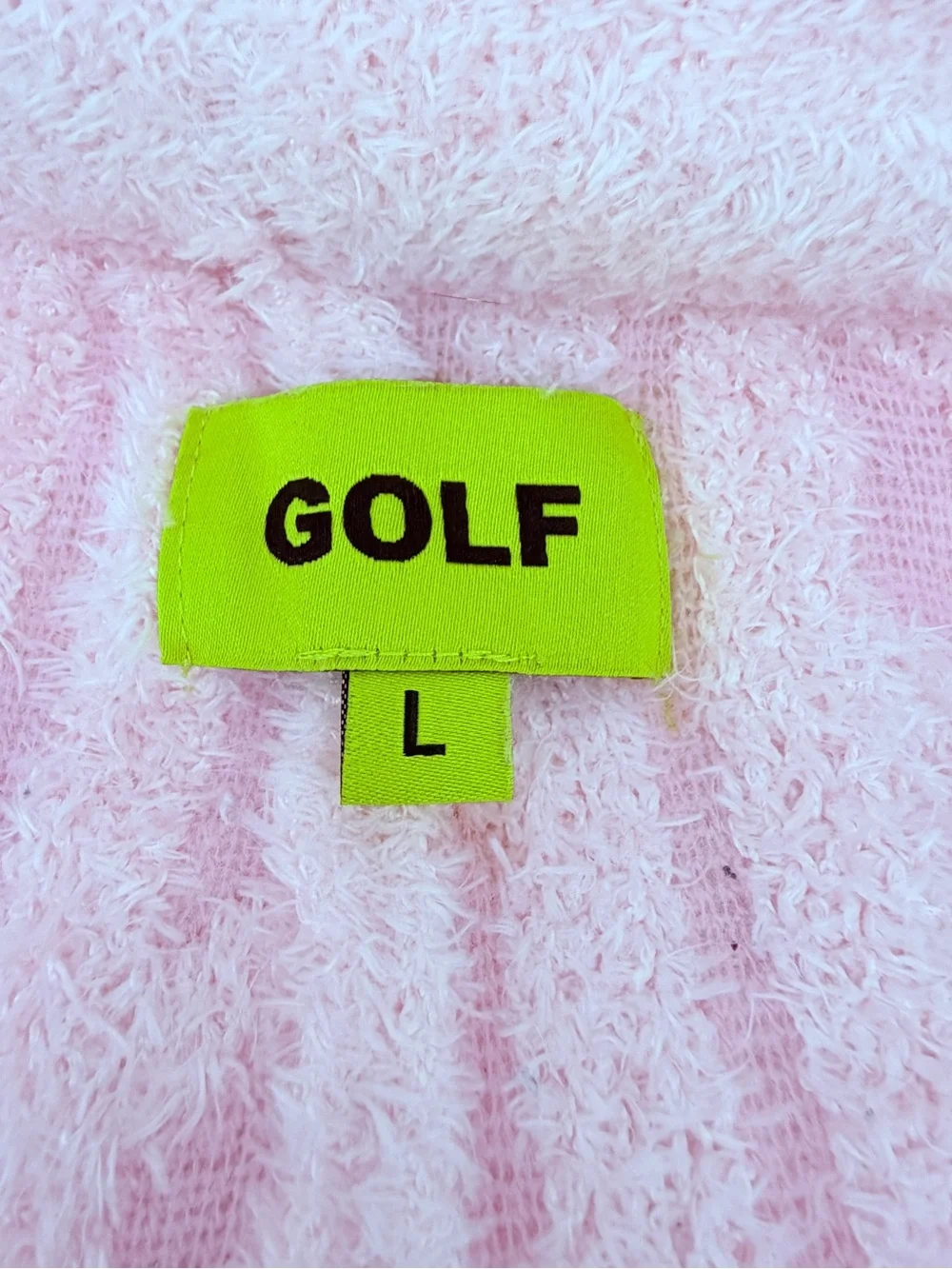 RARE Golf Wang Pink Very Fuzzy Furry Cable Knit Streetwear Shorts, Mens sz L